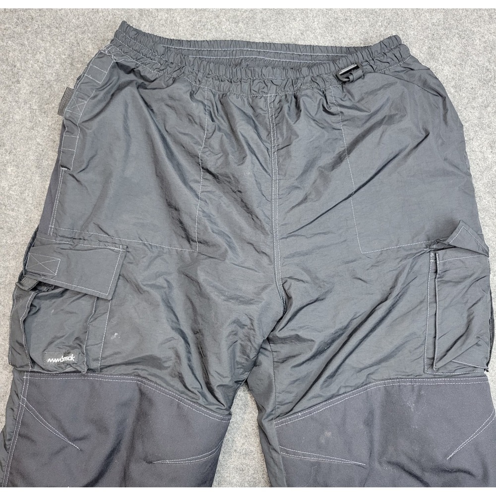 Mambosok Snow Pants Mens Large Black Techwear Nylon Cargo Insulated Ukraine‎